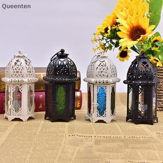 Queenten 1 Chiếc Vintage Kim Loại Rỗng Nến Giá Đỡ Pha Lê Chân Nến Đèn Lồng QT