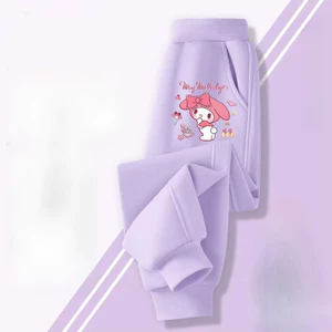 My Melody Girls Quần Jogger thông thường Quần thể thao nhẹ Phong cách hoạt hình Quần trẻ em thoải mái hàng ngày