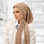 Mũ Turban nữ COCODECOVED, Khăn trùm đầu nhăn màu trơn bằng vải Polyester có thể điều chỉnh, Khăn trùm đầu nhăn đơn màu xếp ly thời trang trang trang trọng