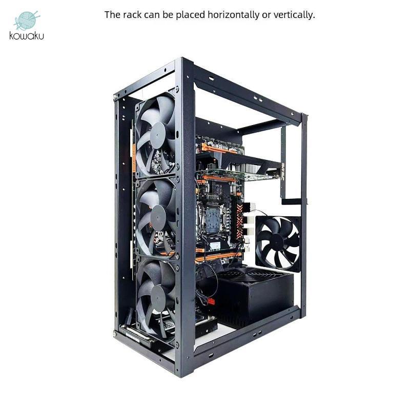 Ốp Lưng Máy Tính Màu Đen Chắc Chắn Bo Mạch Chủ Phụ Kiện Thép Mở Air PC Case