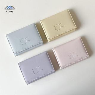 ELBBKG Nữ Ví Gấu Dễ Thương Ba Đa Năng Ví Ngắn Gấp Đựng Thẻ Ví Đựng Tiền Xu Nữ Túi Đựng Thẻ Kẹp Hoạt Hình Túi Mới