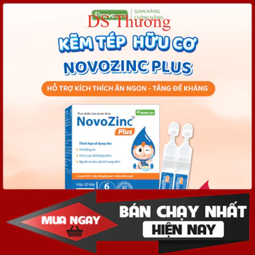 Kẽm tép Novocare Novozinc Plus bổ sung Kẽm & Lysin cho bé biếng ăn, hỗ trợ tăng đề kháng, thơm ngon