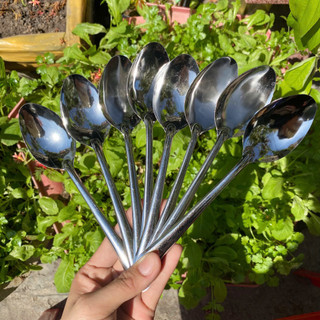 Set 20/50 Muỗng Súp Nhọn Inox 304, Thìa Inox Ăn Phở, Ăn Súp