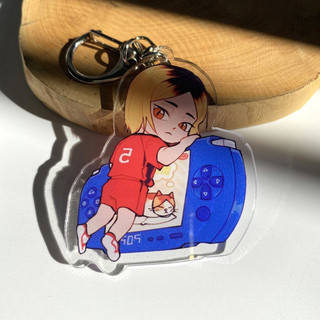Nhật Bản Anime Móc Khóa Bóng Chuyền Bé Trai Acrylic Hai Mặt Móc Khóa Nam Nữ Ba Lô Mặt Dây Chuyền Quà Tặng