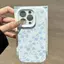Sơn dầu hoa màu xanh cho 17 16pro trường hợp điện thoại iPhone 15 tốt lỗ gạo nếp trường hợp 14 13pro11 mềm trường hợp