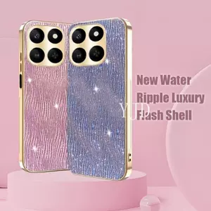 Ốp Lưng Cho Honor 400 Smart X7d Water Ripple Mạ Điện Khung TPU Chống Rơi Vỏ Điện Thoại