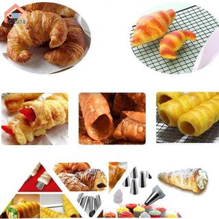 Kem Sừng Khuôn Bộ Thép Không Gỉ Ống Cannoli Dạng Vỏ Máy Nướng Cho Dụng Cụ Nhà Bếp Và Trang Trí Bánh