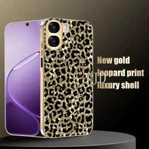 Ốp Lưng Cho OPPO A6 A6X A6s A6t Pro Leopard Print PC Backboard Mạ Điện Khung TPU Chống Rơi Điện Thoại