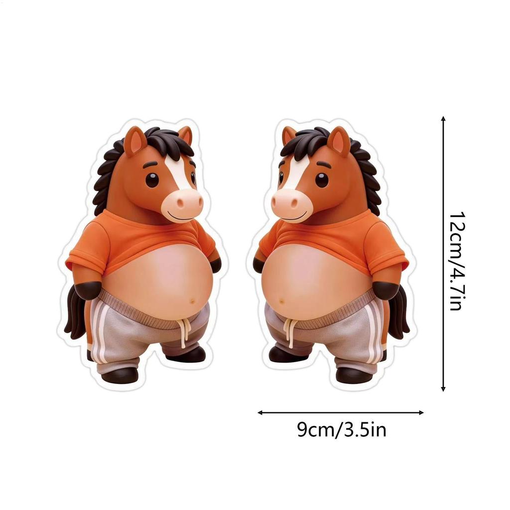 3D Hình Dán Ngựa Dễ Thương Bóp Bụng Băng Dính Vỏ Điện Thoại & Dán Cửa Ô Tô Trang Trí saixit2vn