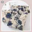 Đồ ngủ nữ tay ba phần tư phong cách Trung Hoa, chất liệu cotton nguyên chất, màu xanh trắng họa tiết rộng rãi
