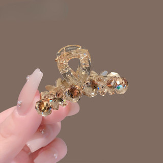 Ánh Sáng Sang Trọng Màu Champagne Kim Cương Giả Bướm Cho Kẹp Tóc, Điểm Nhấn Thời Trang