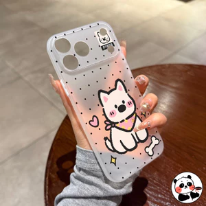 Ốp điện thoại mờ Tây Nguyên dễ thương cho OPPO Reno 15 Pro Max Mini 15C 14 13 11 10 9 8 8T 6 5 Pro Plus Pro + 5G 4G Vỏ điện thoại mềm hình chó con hoạt hình