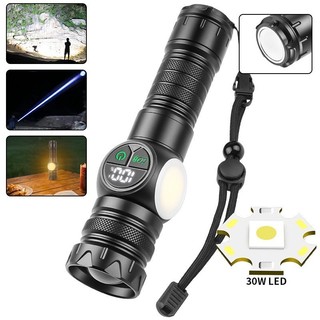 “Đèn Pin LED Zoom | Hiển Thị Dung Lượng Pin, Magne, Đèn Sườn, Nhiều Chế Độ Ánh Sáng, Phù Hợp Cho Dã Ngoại, Du Lịch”