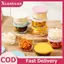 XUAN Lò Vi Sóng An Toàn Tròn Hộp Bảo Quản Thực Phẩm Cao Borosilicate Thủy Tinh Cọc Kín Bình Tủ Lạnh Trái Cây Rau Bảo Quản Bình VN