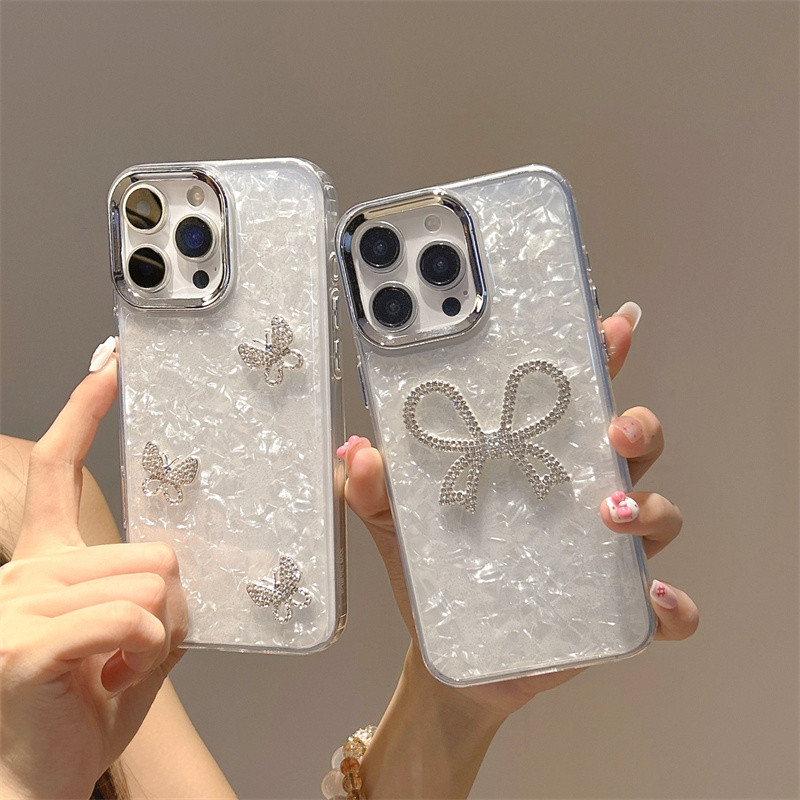 Ốp lưng iPhone nơ 3D tinh tế phù hợp cho iPhone 17 Pro Max, iPhone 17, 16, 15, 14, iPhone 13, 12, 11