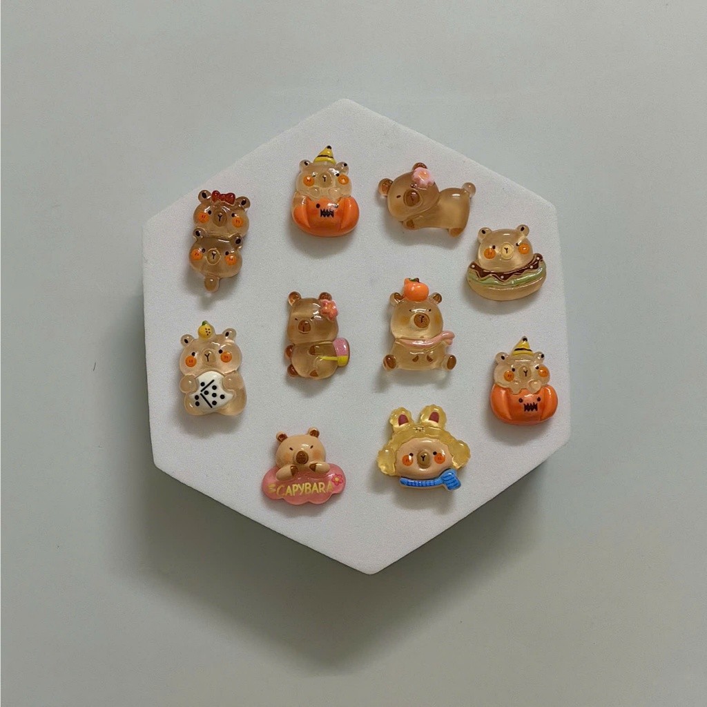 CHARM PHÁT SÁNG CAPYBARA -CHARM GẮN DÉP CAPYBARA SIÊU HOT