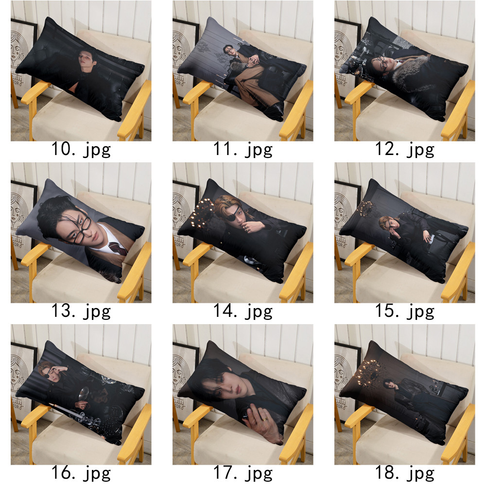 ATEEZ Vỏ Gối Polyester Hình Chữ Nhật Một Mặt, Máy Có Thể Giặt Được, Thích Hợp Để Trang Trí Phòng Khách Giường Sofa (Không Bao Gồm lõi)