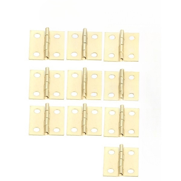 【COD】"Combo 10 bản lề cửa nhỏ gọn làm từ đồng bền đẹp, kèm theo ốc vít, phù hợp để lắp ráp hoặc sửa chữa đồ gỗ nội thất.