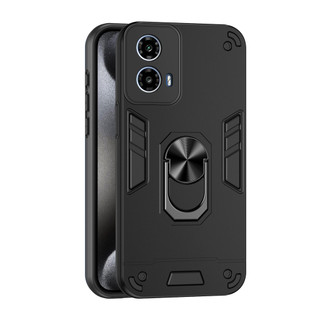Dành Cho Motorola Moto G34 5G / G45 Ốp điện thoại Chiến Binh Thiết Kế Lưng Cứng Có Giá Đỡ Nhẫn Chống Sốc Mềm TPU Nâng Cạnh Mỏng Bao