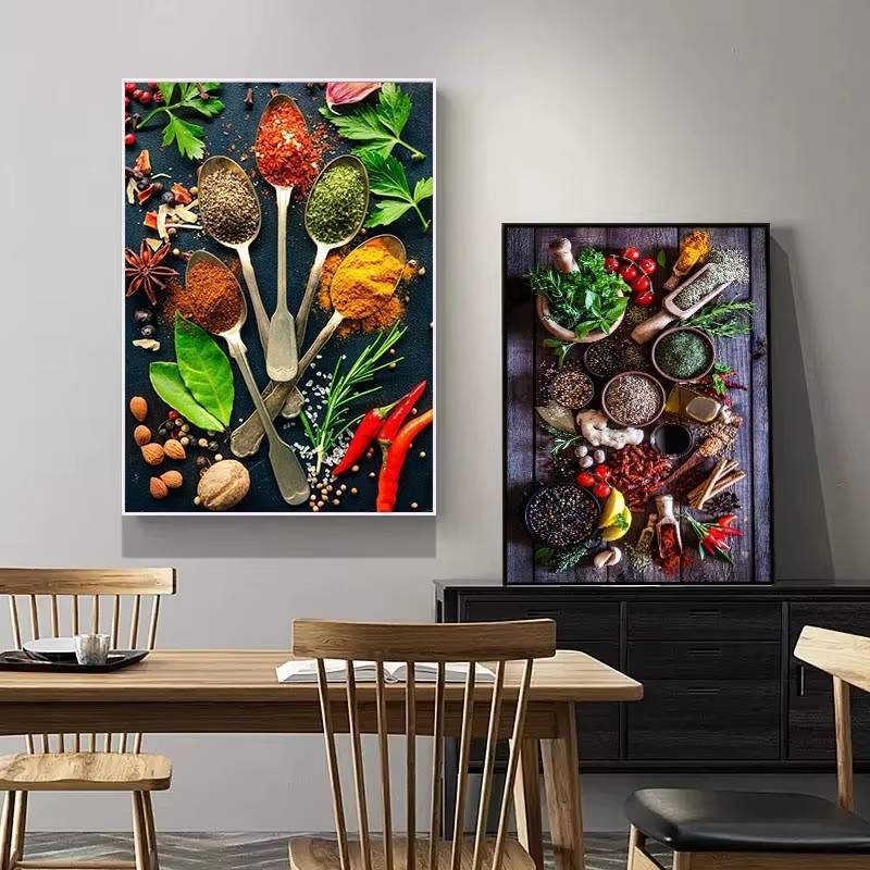 Thảo Dược Gia Vị Tranh Canvas - Bắc Âu Nhà Bếp Ăn Treo Tường Nghệ Thuật Trang Trí Nhà Nghệ Thuật Trang Trí Tường Nhà Canvas Poster