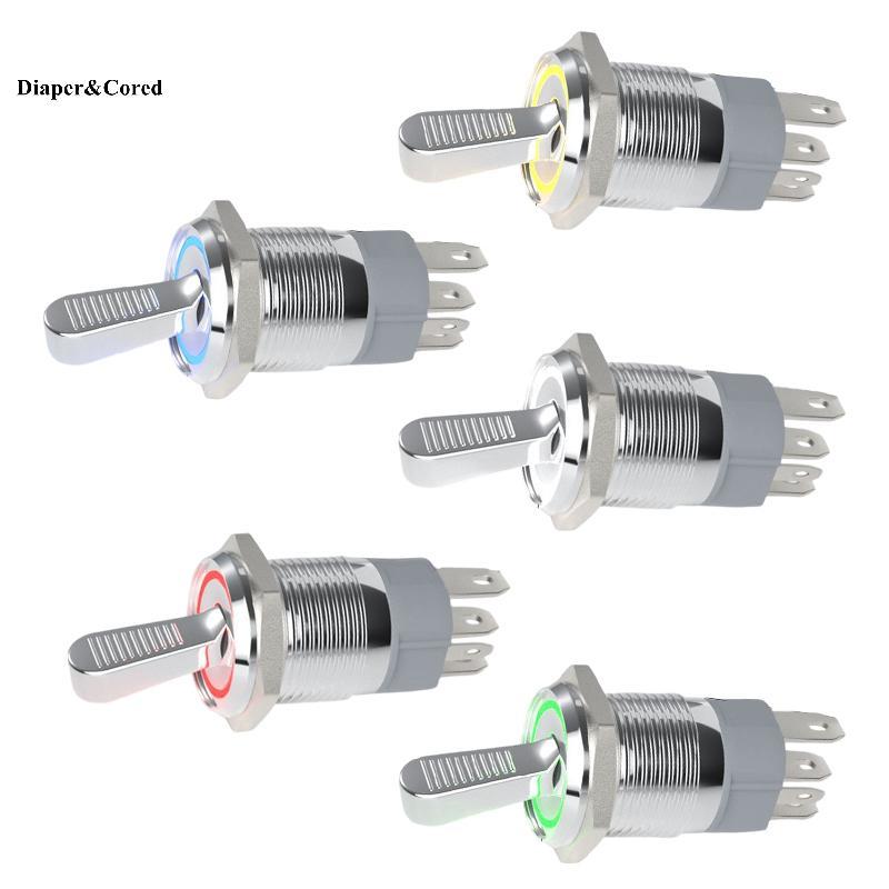 DIAPER & CORED 16MM Công tắc chuyển đổi kim loại Đèn LED chống nước Tự ...