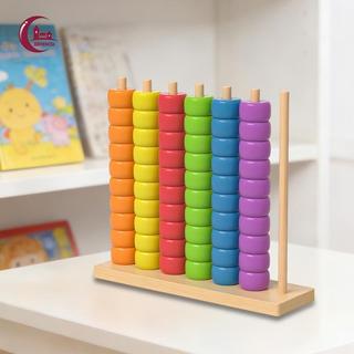 Màu Gỗ Xếp Chồng Hạt Trẻ Em Bằng Gỗ Xếp Chồng Hạt Đồ Chơi Học Tập Sớm Giáo Dục Cảm Giác Trò Chơi Thủ Công Từ Gỗ Thích Hợp Cho Trẻ Em Sinh Nhật Gi