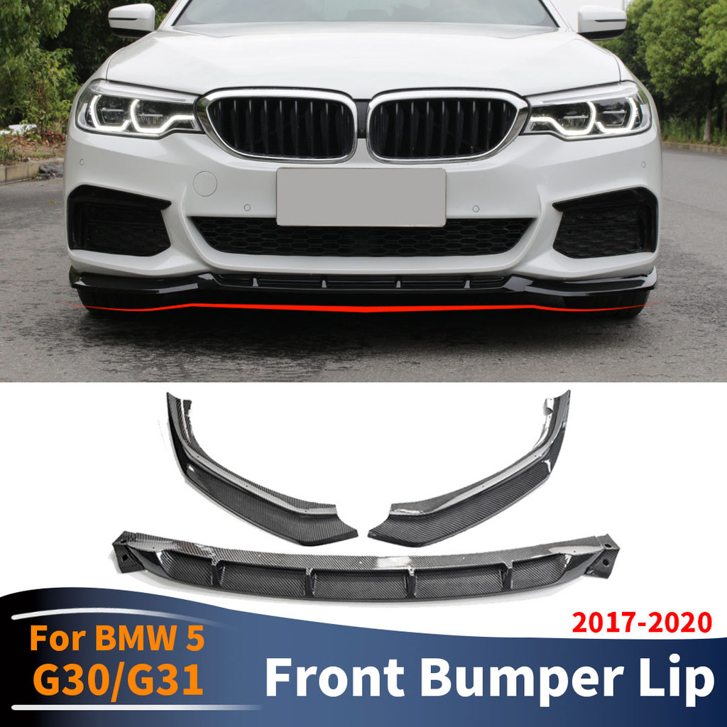 Phụ Kiện Bộ Chia Cản Trước Lip Cover Chin Chỉnh Viền Cho Xe BMW G30 G31 540i 530d 525i 530i M 5 Series 2017 2018 2019 2020 Body Kit