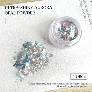 Bột lấp lánh kim cương nghệ thuật làm móng, sequin opal, kim loại, dùng cho móng gel, bền, dễ sử dụng