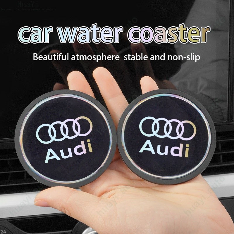 Xe Laser Silicone Nhiều Màu Sắc Phản Quang Nước Coaster Cho Xe Audi A1 A2 A3 A4 A5 A6 A7 A8 S3 S4 S5 S6 S7 S8 Phụ Kiện