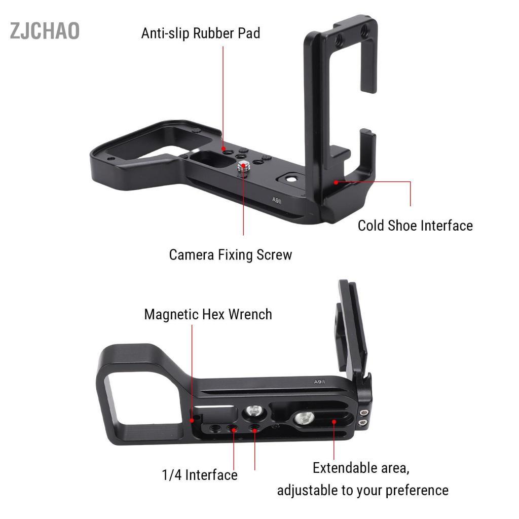 Zjchao L Chân Đế Nhanh Chóng Phát Hành Đĩa Phù Hợp Với A9II Camera Hợp Kim Nhôm QR Với 1/4 Inch Vít 3/8 Giày Lạnh núi
