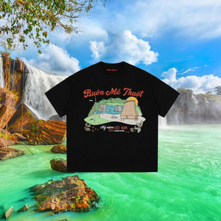 Áo Thun Du Lịch BUÔN MÊ THUỘT - Áo Oversize - Tee Cotton Tay Lỡ Unisex Nam Nữ