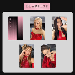 GC9 4 Cái / bộ BLACKPINK JENNIE LOMO Card 3rd MINI ALBUM DEADLINE Bưu Thiếp Bộ Sưu Tập Mực Hồng Ngoại Vi CG9