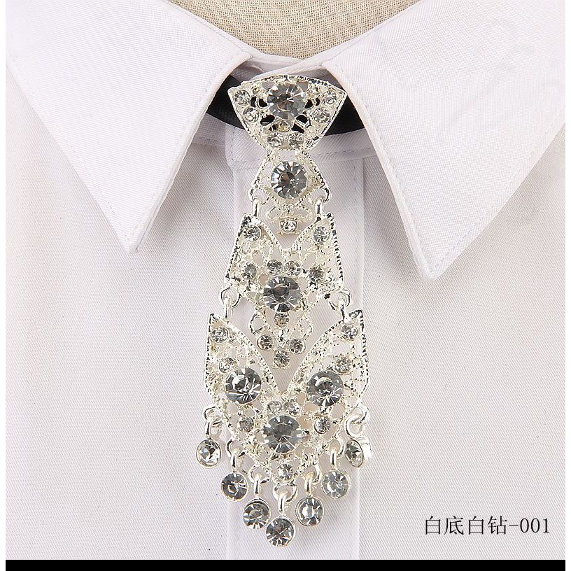 Thời trang và hợp thời trang unisex phiên bản Hàn Quốc cocktail tiệc cưới chủ nhà kim cương cà vạt nhỏ