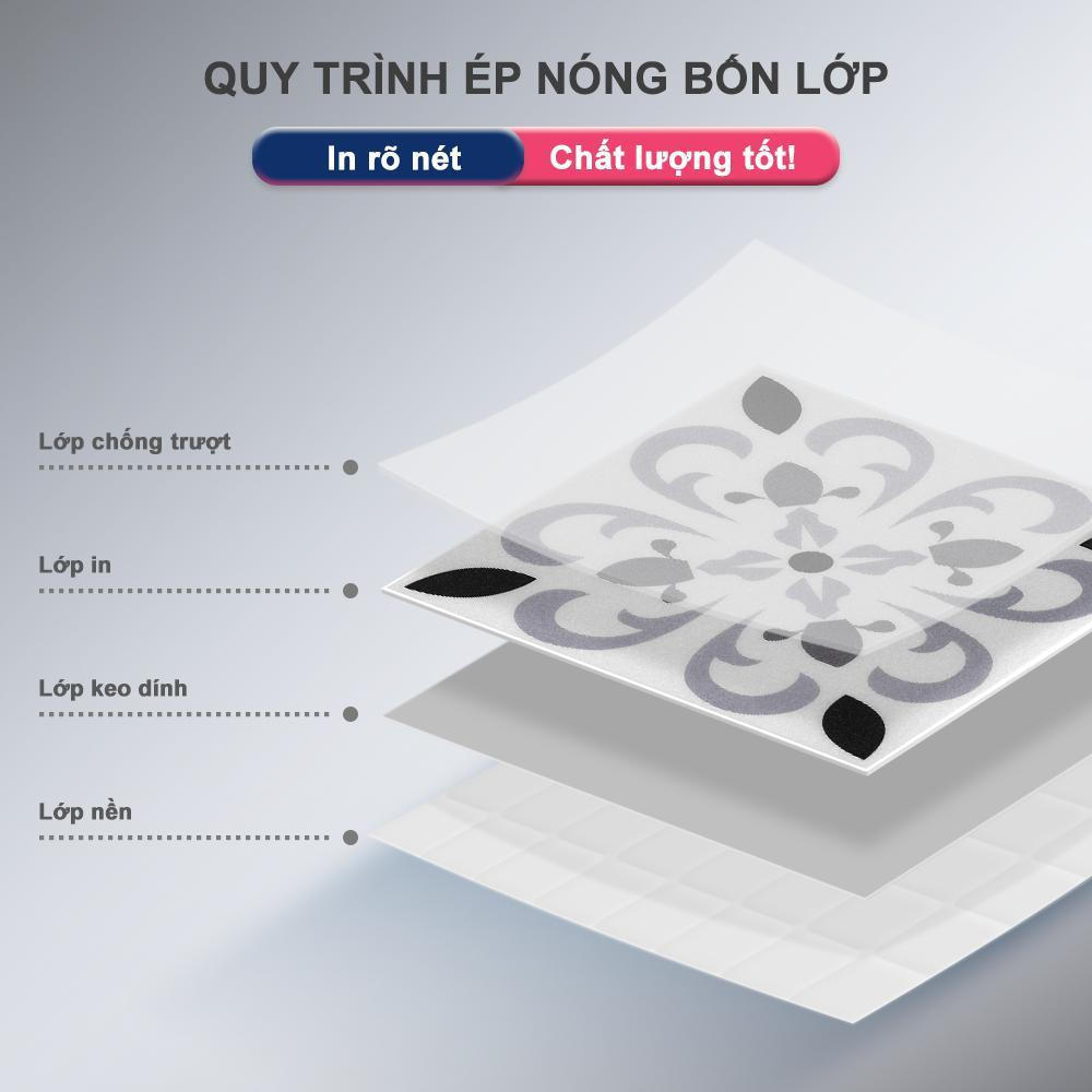 Gạch lát sàn vỏ và dính MORCART, 7,87 "x 7,87", Sàn tự dính, chống thấm nước, trang trí, Gói 1 hoặc 10 miếng, Thích hợp cho phòng tắm, nhà bếp, bề mặt nhẵn và phẳng,