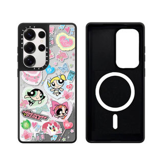 Từ Tính Trái Tim Tình Yêu Bánh Hoa Hồng Cô Gái Bay Gương Cứng Phone Case Dành Cho Samsung Galaxy S26 25 24 23 UItra S26 25 24 23 Plus Vỏ Bảo Vệ Chống Sốc