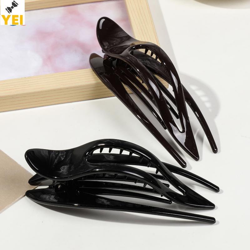 Kẹp Tóc Acrylic Thời Trang cho Bé Gái và Phụ Nữ - Tạo Kiểu Đuôi Ngựa và Cua Barrette