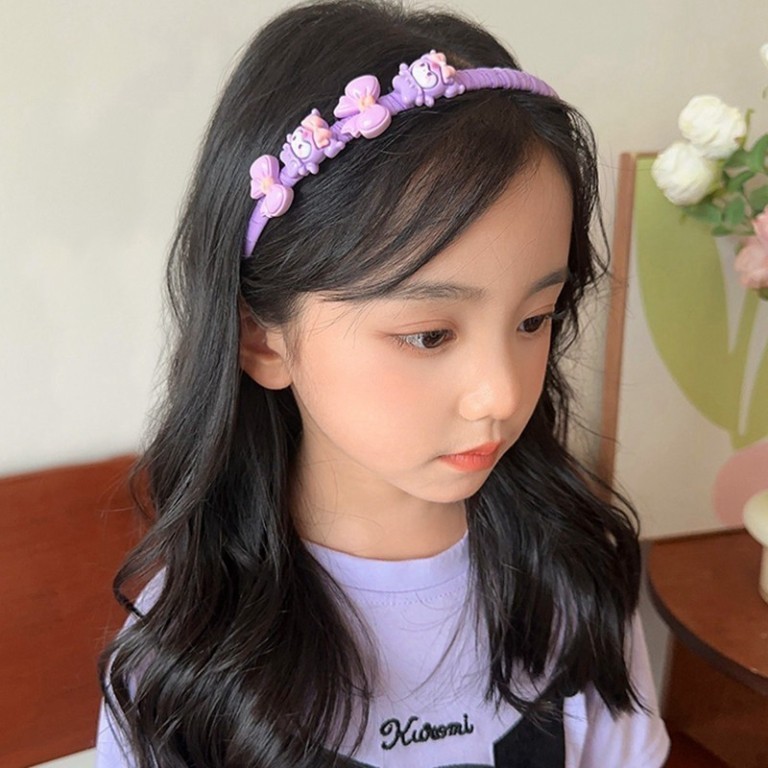 Bờm Tóc Kuromi Siêu Xinh Phong Cách Hàn Quốc Cho Bé Băng Đô Cài Tóc Đính Nơ Xinh Xắn Cho Bé Gái