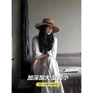 Mũ Rơm Nữ Phong Cách Pháp 2025 - Size Lớn, Thích Hợp Mùa Hè