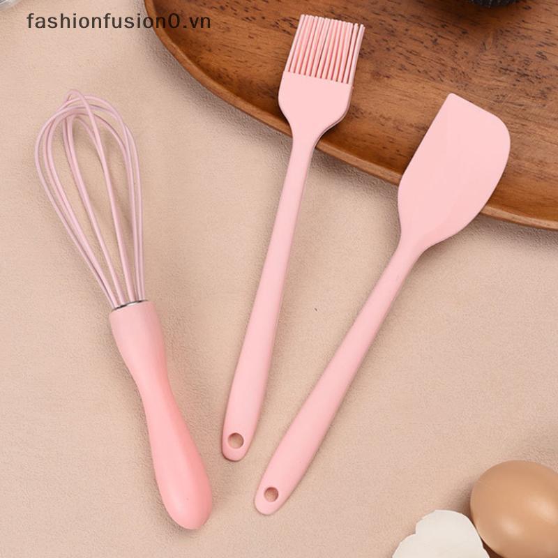 [FHF] 3 Cái / bộ Bộ Nướng Bánh Silicon Kem Thìa Cạp Nhà Bếp Hộ Gia Đình Đánh Trứng Thịt Nướng Dầu Bàn Chải Tiện Ích Đồ Dùng Nhà Bếp MỚI