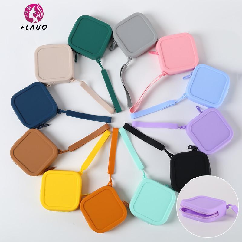 Springevenstar Vuông Silicone Lipsti Túi Bảo Quản Mỹ Phẩm Dung Tích Lớn Du Lịch Trang Điểm Giá Đỡ Di Động Mỹ Phẩm Chống Thấm Nước Tổ Chức Springevenstar
