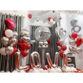 Set Bóng Bay Trang Trí Phòng Cưới, Bong Bóng Trang Trí Phòng Cưới, Tân Hôn DF41