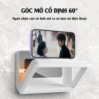 【Hỷ】Bộ sản phẩm hộp điện thoại nhà tắm gồm hộp xoay 360 độ và 2 móc dính, tiết kiệm không gian, lắp đặt nhanh.