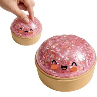 WEAVELYF Bánh bao Đồ chơi Squishy, Bò nhồi bông hấp lấp lánh có khả năng phục hồi chậm Squishy Pinch Le, Quà tặng Fidget mềm với đồ chơi Squishy hấp để giảm lo âu căng thẳng