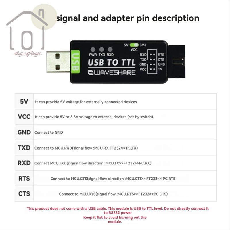 FT232RL Module USB sang Serial UART, chuyển đổi nối tiếp công nghiệp sang USB/TTL