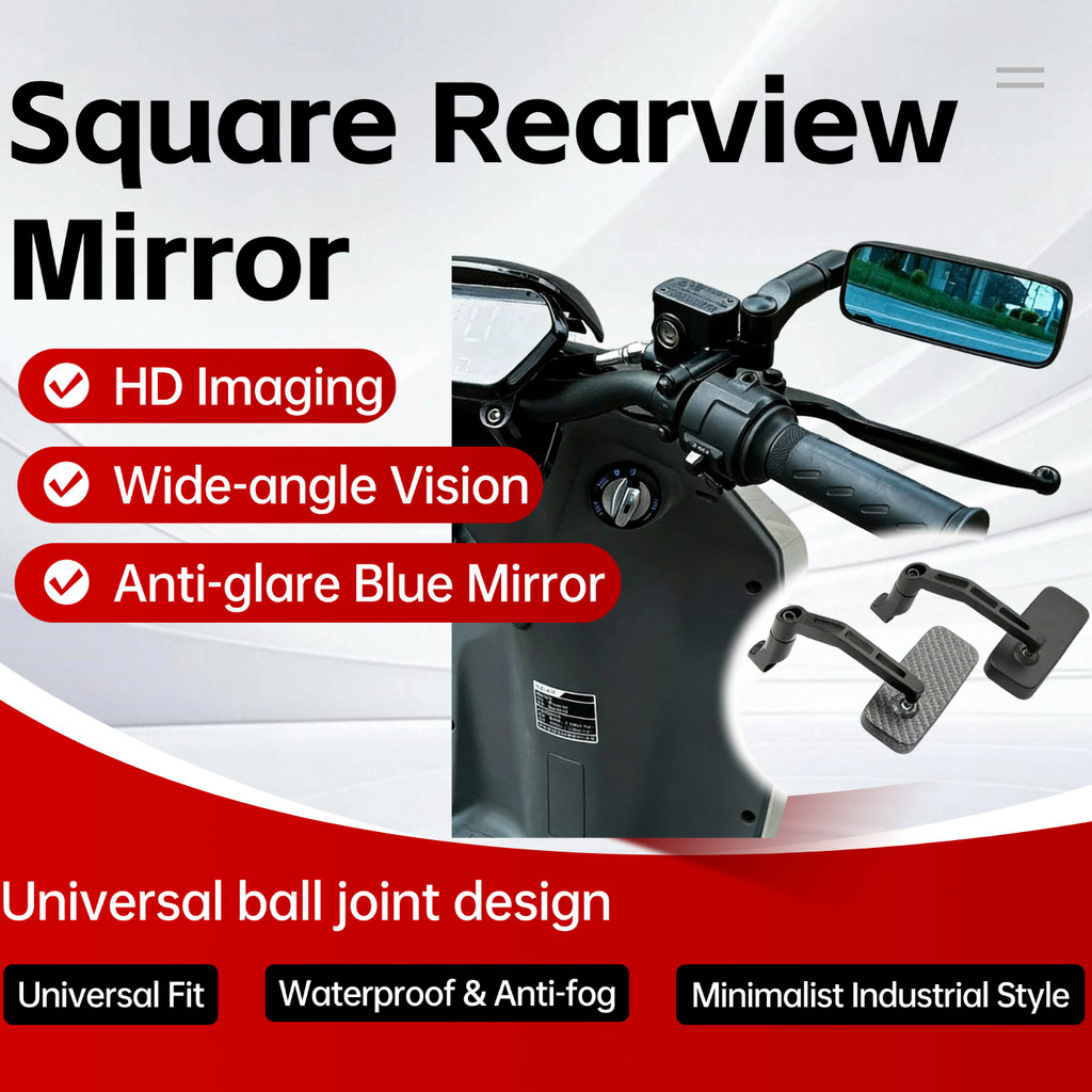 Gương chiếu hậu xanh chống chói Universal HD cho xe tay ga và xe máy