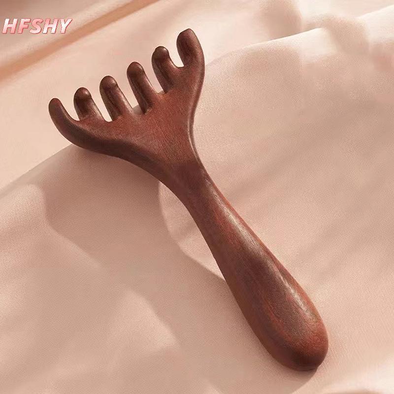 HFSHY Răng Rộng Tay Cầm Dài Lược Kinh Tuyến Dụng Cụ Ba Scratcher Spa Cầm Tay Kinh Tuyến Massage Lược Chăm Sóc Tóc VN