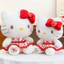 BH2 Sanrio Hello Kitty Plushie Quà Tặng Hoa Hồng Nơ Sang Trọng Cotton Đồng Hành Búp Bê Gối Mềm HB2