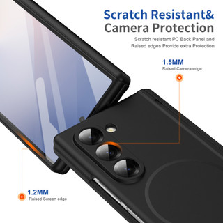 Ốp điện thoại bảo vệ bản lề toàn thân sạc không dây cho Samsung Z Fold 7 6 5 4 3 Ốp lưng chống sốc