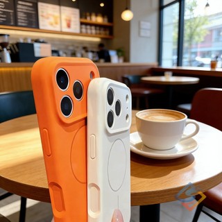Mới 17 Series Chất Lỏng Giáp Từ Silicon Dành Cho iPhone 17 Pro Max 16 15 14 13 12 Pro Max Ống Kính Máy Ảnh micropyle Vỏ Bảo Vệ Quân Sự Chống Sốc