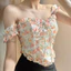 Áo Corset Nữ Hoa Nhí Dây Bèo Phong Cách Mùa Hè Gợi Cảm A594033